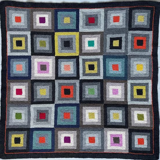 foto af Log cabin strik