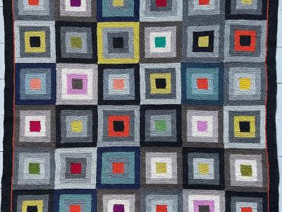 foto af Log cabin strik